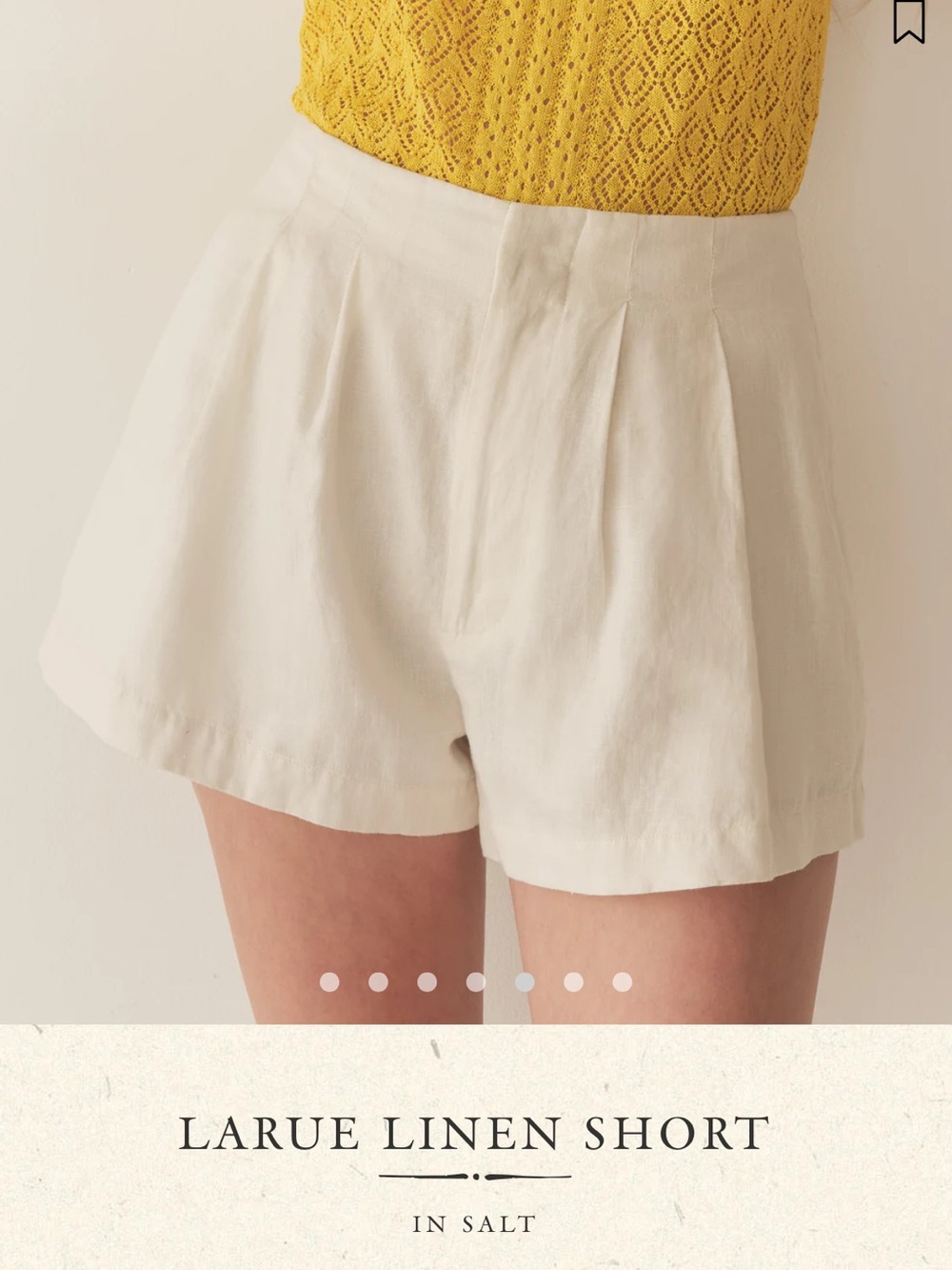 Doen Linen Shorts in Salt